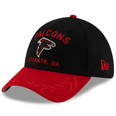 Бейсболка Atlanta Falcons New Era Black/Red 2025 NFL Draft 39THIRTY