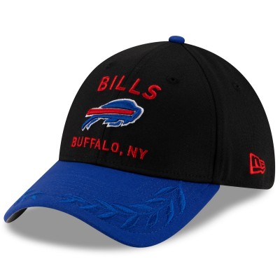 Бейсболка Buffalo Bills New Era Black/Royal 2025 NFL Draft 39THIRTY