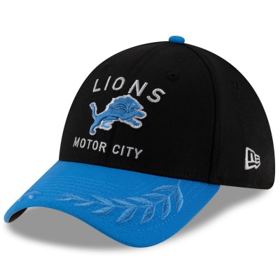 Бейсболка Detroit Lions New Era Black/Blue 2025 NFL Draft 39THIRTY