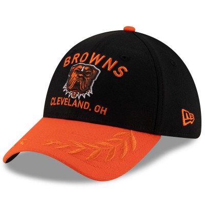 Бейсболка Cleveland Browns New Era Black/Orange 2025 NFL Draft 39THIRTY