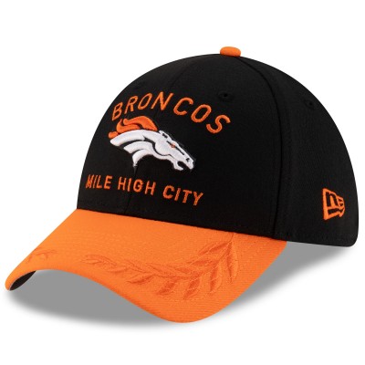 Бейсболка Denver Broncos New Era Black/Orange 2025 NFL Draft 39THIRTY