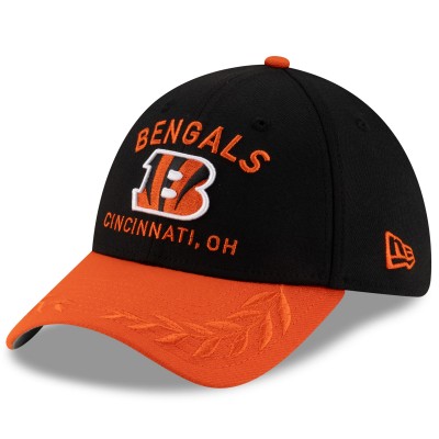Бейсболка Cincinnati Bengals New Era Black/Orange 2025 NFL Draft 39THIRTY