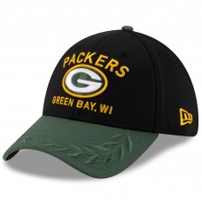 Бейсболка Green Bay Packers New Era Black/Green 2025 NFL Draft 39THIRTY