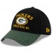 Бейсболка Green Bay Packers New Era Black/Green 2025 NFL Draft 39THIRTY