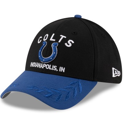 Бейсболка Indianapolis Colts New Era Black/Royal 2025 NFL Draft 39THIRTY