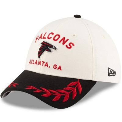 Бейсболка Atlanta Falcons New Era Cream/Black 2025 NFL Draft 39THIRTY