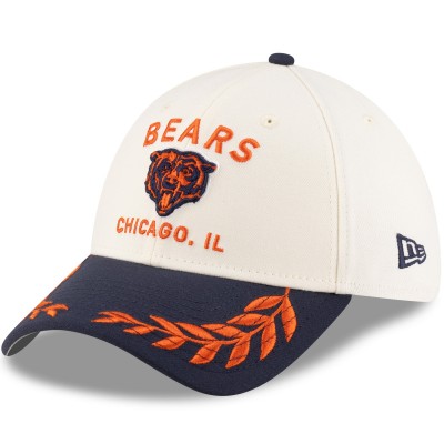 Бейсболка Chicago Bears New Era Cream/Navy 2025 NFL Draft 39THIRTY