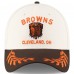 Бейсболка Cleveland Browns New Era Cream/Brown 2025 NFL Draft 39THIRTY