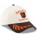 Бейсболка Cleveland Browns New Era Cream/Brown 2025 NFL Draft 39THIRTY