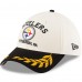 Бейсболка Pittsburgh Steelers New Era Cream/Black 2025 NFL Draft 39THIRTY