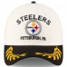 Бейсболка Pittsburgh Steelers New Era Cream/Black 2025 NFL Draft 39THIRTY