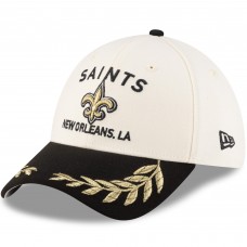 Бейсболка New Orleans Saints New Era Cream/Black 2025 NFL Draft 39THIRTY Flex