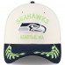 Бейсболка Seattle Seahawks New Era Cream/College Navy 2025 NFL Draft 39THIRTY
