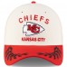 Бейсболка Kansas City Chiefs New Era Cream/Red 2025 NFL Draft 39THIRTY