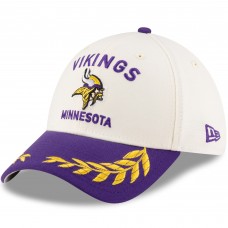 Бейсболка Minnesota Vikings New Era Cream/Purple 2025 NFL Draft 39THIRTY