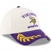 Бейсболка Minnesota Vikings New Era Cream/Purple 2025 NFL Draft 39THIRTY