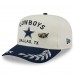 Бейсболка Dallas Cowboys New Era Cream/Navy 2025 NFL Draft A-Frame 59FIFTY