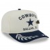 Бейсболка Dallas Cowboys New Era Cream/Navy 2025 NFL Draft A-Frame 59FIFTY