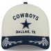 Бейсболка Dallas Cowboys New Era Cream/Navy 2025 NFL Draft 9FORTY A-Frame M-Crown
