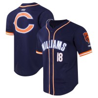 Chicago Bears Caleb Williams Pro Standard Navy Mesh Button-Up Baseball Jersey