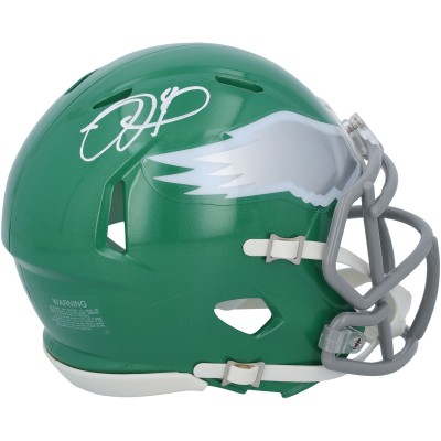 Шлем Jalen Hurts Philadelphia Eagles Autographed Authentic Riddell Throwback Speed Mini