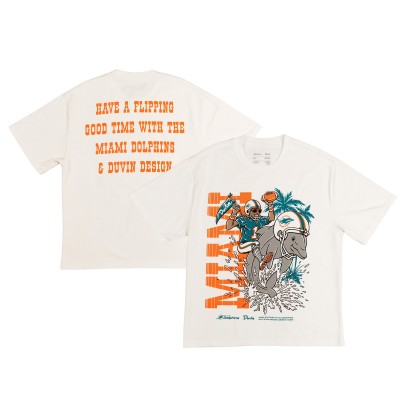 Футболка Unisex Duvin x Miami Dolphins Cream Flippin
