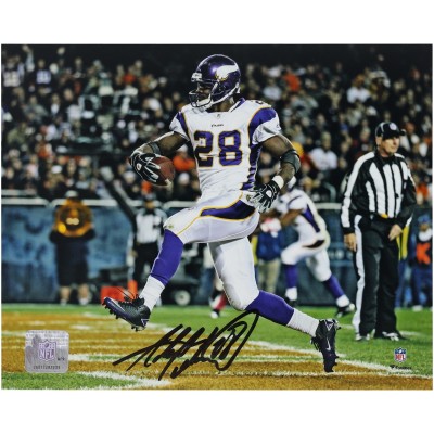 Adrian Peterson Minnesota Vikings Autographed Fanatics Authentic 8 x 10 High Step Touchdown Photograph