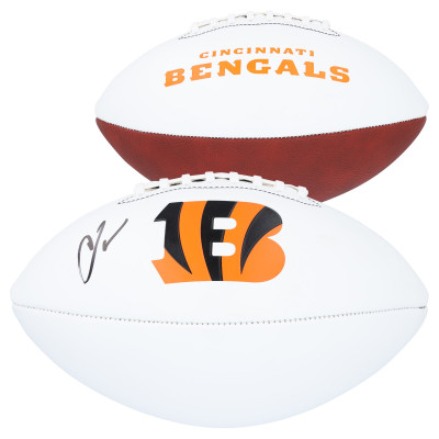 Chad Johnson Cincinnati Bengals Autographed Fanatics Authentic Franklin White Panel Football