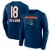 Футболка с длинным рукавом Chicago Bears Caleb Williams Navy Name & Number Team Wordmark
