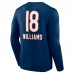 Футболка с длинным рукавом Chicago Bears Caleb Williams Navy Name & Number Team Wordmark