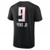 Футболка Atlanta Falcons Michael Penix Jr. Black Name & Number Team Wordmark