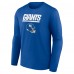 New York Giants Brian Burns Royal Name & Number Team Wordmark Long Sleeve T-Shirt