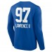 New York Giants Dexter Lawrence II Royal Name & Number Team Wordmark Long Sleeve T-Shirt