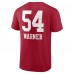 San Francisco 49ers Fred Warner Scarlet Name & Number Team Wordmark T-Shirt