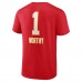 Футболка Xavier Worthy Kansas City Chiefs Name & Number Team Wordmark - Red