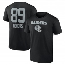 Las Vegas Raiders Brock Bowers Black Name & Number Team Wordmark T-Shirt