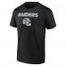 Las Vegas Raiders Brock Bowers Black Name & Number Team Wordmark T-Shirt