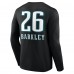 Футболка с длинным рукавом Saquon Barkley Philadelphia Eagles Name & Number Team Wordmark - Black