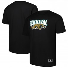 Jacksonville Jaguars Mitchell & Ness Black Crew-Neck T-Shirt