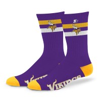 Unisex Minnesota Vikings Starter Team Color Two-Stripe Crew Socks