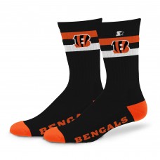 Unisex Cincinnati Bengals Starter Team Color Two-Stripe Crew Socks