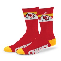 Unisex Kansas City Chiefs Starter Team Color Two-Stripe Crew Socks