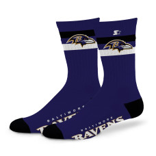 Носки Unisex Baltimore Ravens Starter Team Color Two-Stripe Crew