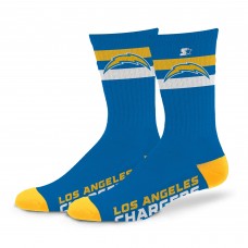 Unisex Los Angeles Chargers Starter Team Color Two-Stripe Crew Socks