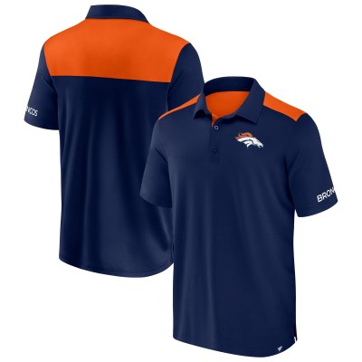 Denver Broncos Fanatics Navy Color-Block Polo