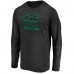 Футболка с длинным рукавом Green Bay Packers Fanatics Black Iconic Striated Dark Logo Raglan