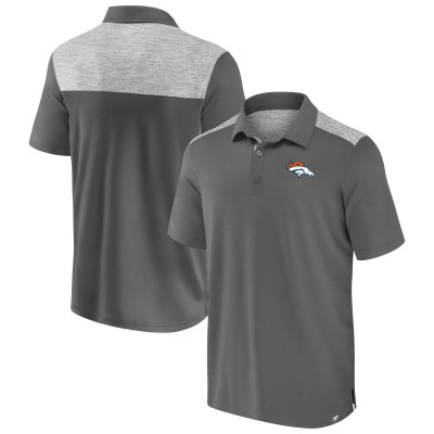 Denver Broncos Fanatics Gray Long Shot Polo