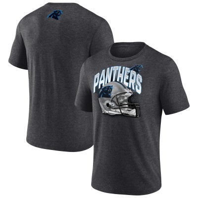 Футболка Carolina Panthers Fanatics Heather Charcoal Tri-Blend Helmet End Around