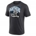 Футболка Carolina Panthers Fanatics Heather Charcoal Tri-Blend Helmet End Around