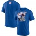 New York Giants Fanatics Heather Royal Tri-Blend Helmet End Around T-Shirt